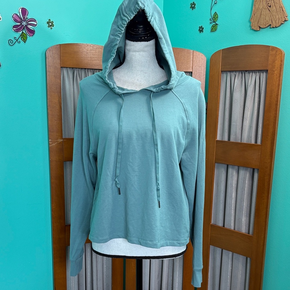 Members Mark‎ Brand Teal Hoodie Sweatshirt cropped Butter Soft